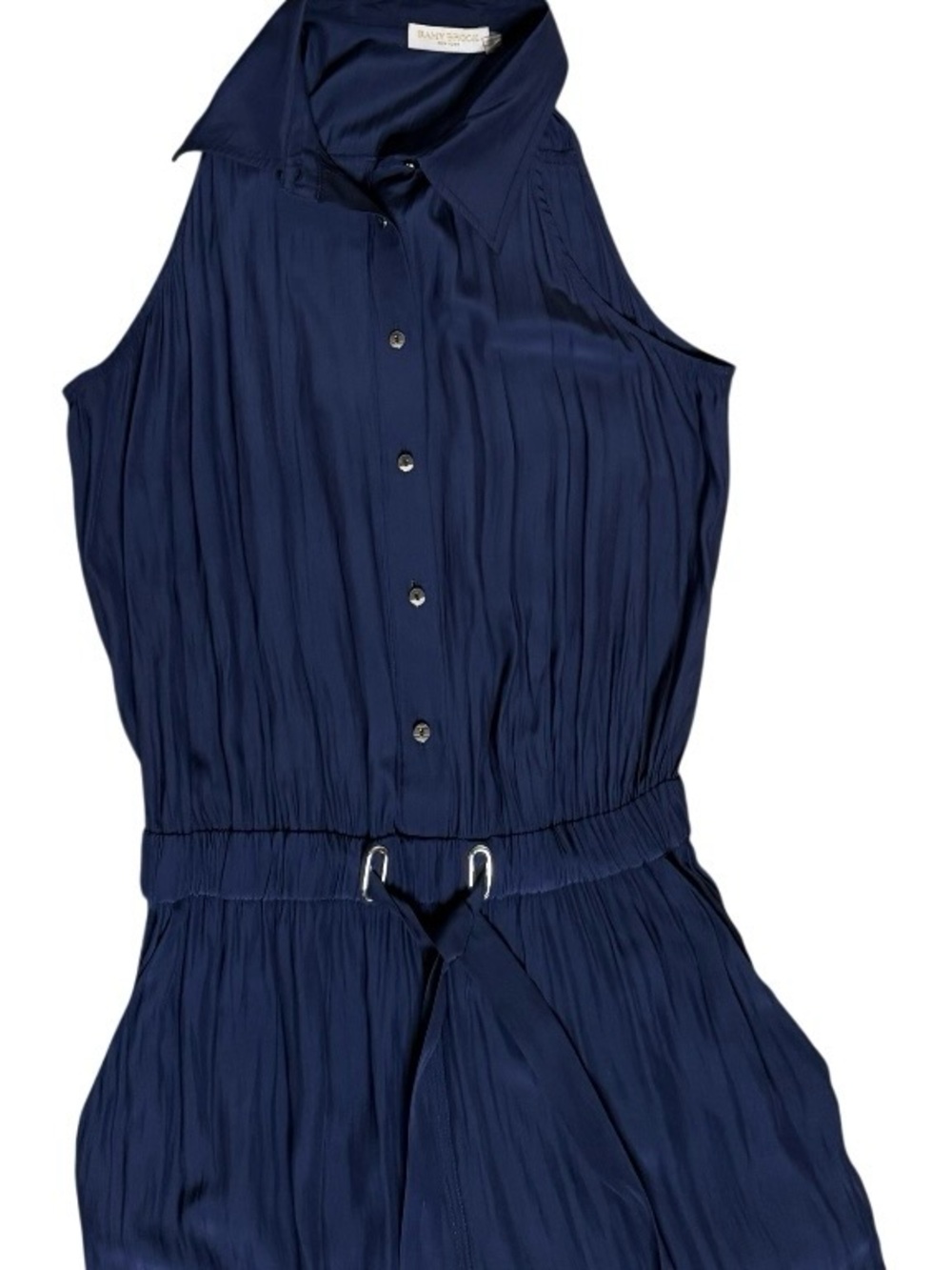 Ramy Brook Callie Button Down Cargo Jumpsuit Navy Sleeveless
Belted Size M - Picture 6 of 13